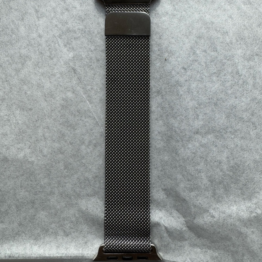 Magnetic Black and Gray Mesh Apple Watch Band